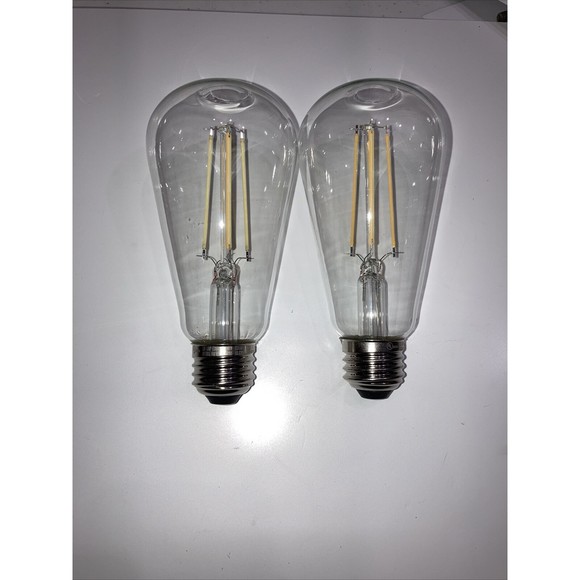 75-Watt Equivalent ST19 Antique Edison Dimmable  Vintage Daylight (2-Pack) - Picture 10 of 12